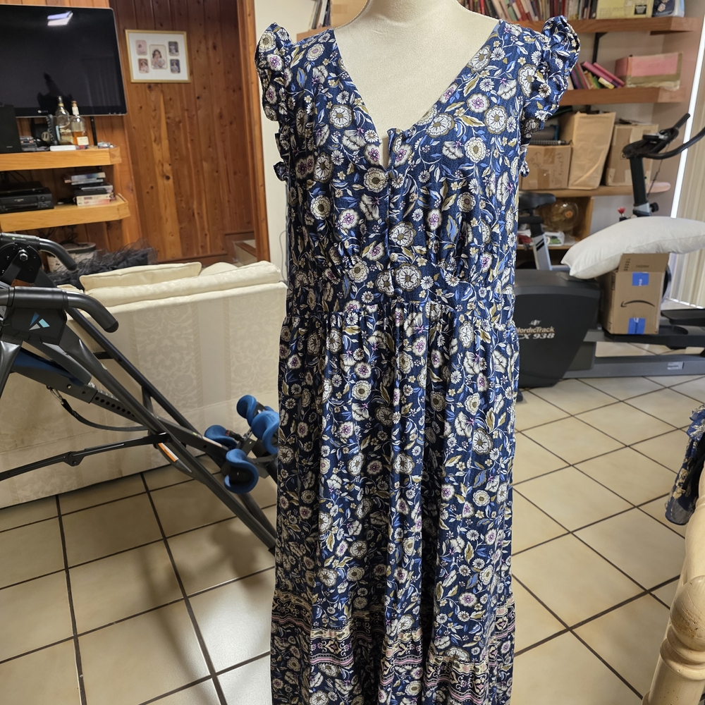 Lane Bryant Navy Floral Maxi Dress